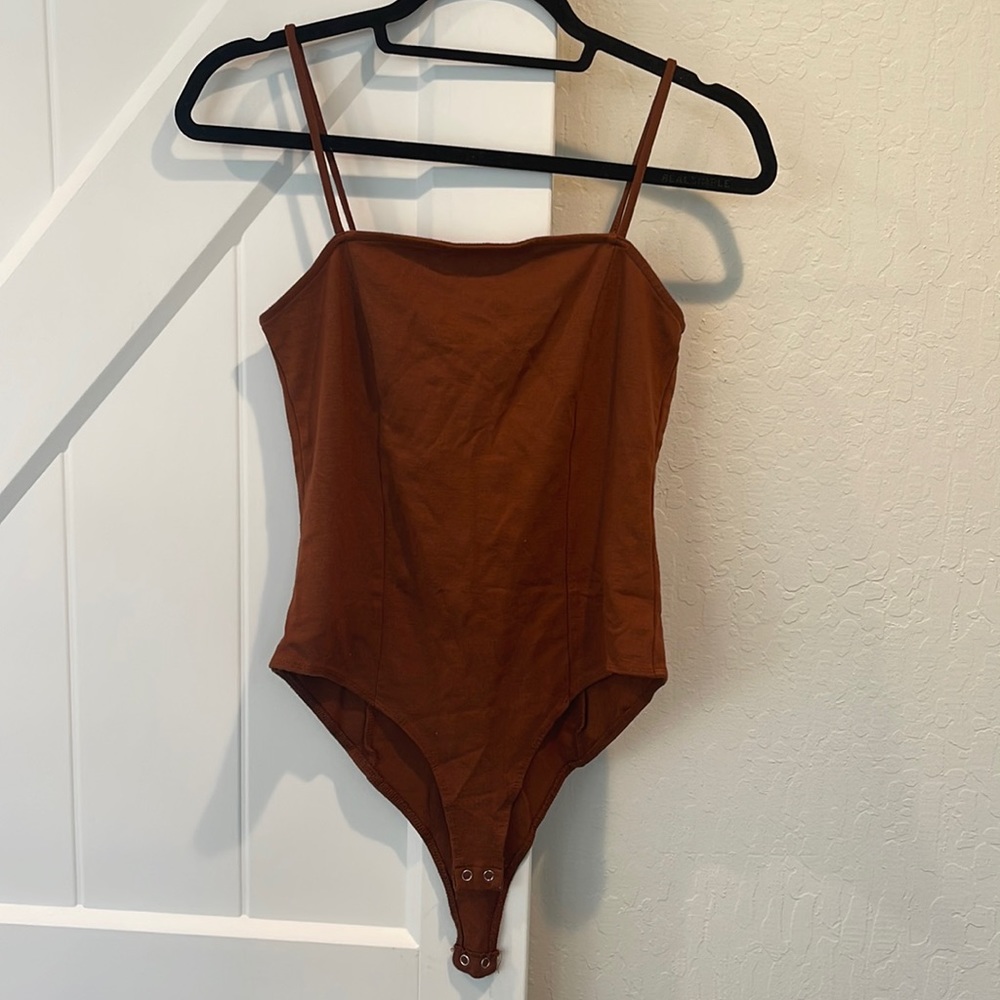 Burnt Orange square neck bodysuit